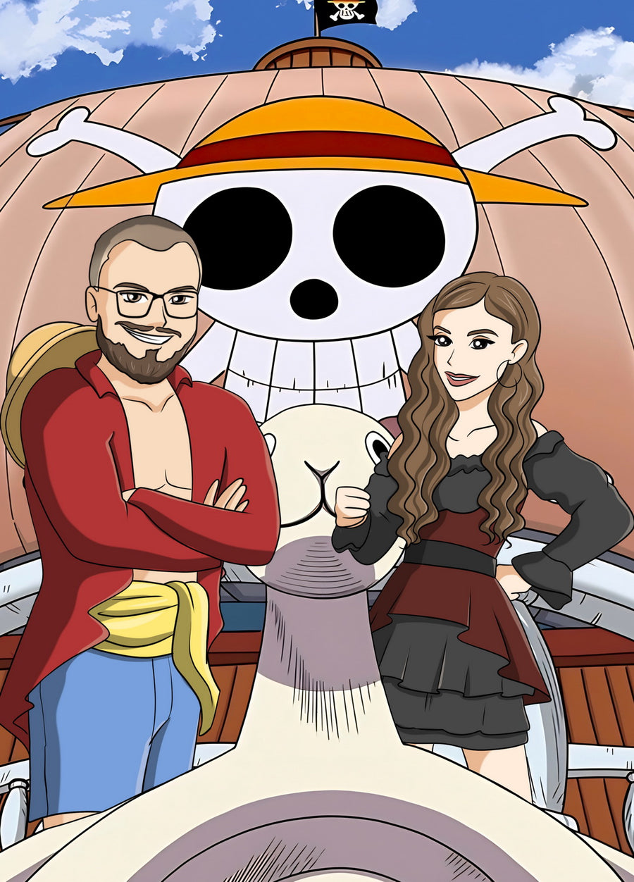 One Piece - personalizowany obraz, cartoonizowany portret