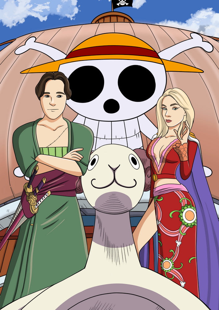 One Piece - personalizowany obraz, cartoonizowany portret
