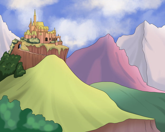 The Princess Castle - personalizowany obraz, cartoonizowany portret