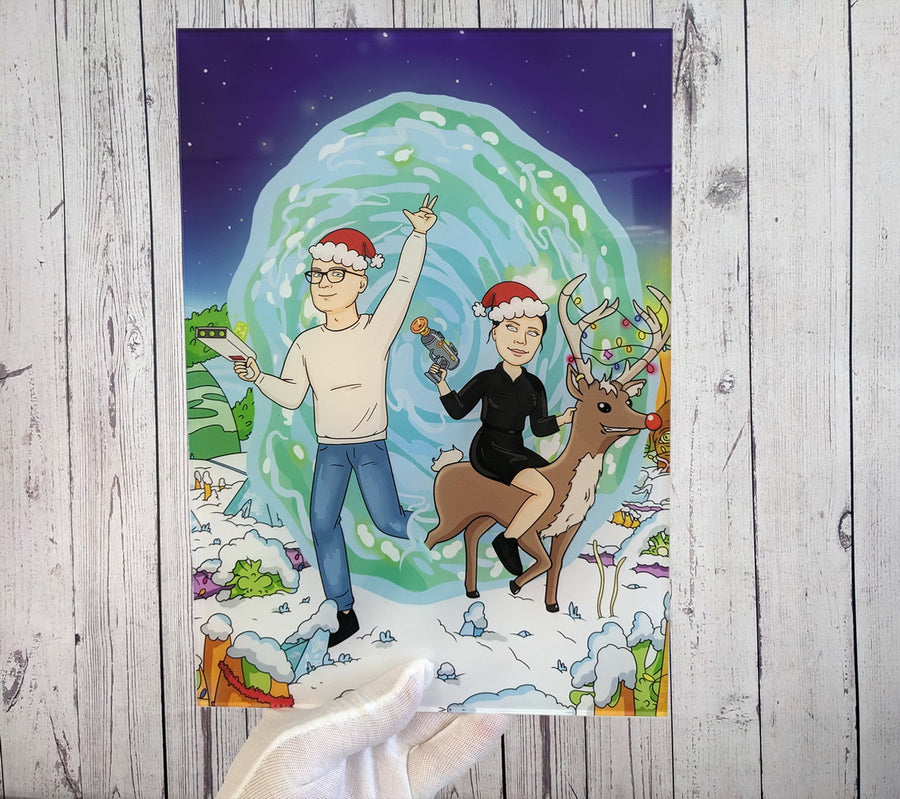 Rick and Morty - personalizowany obraz, cartoonizowany portret