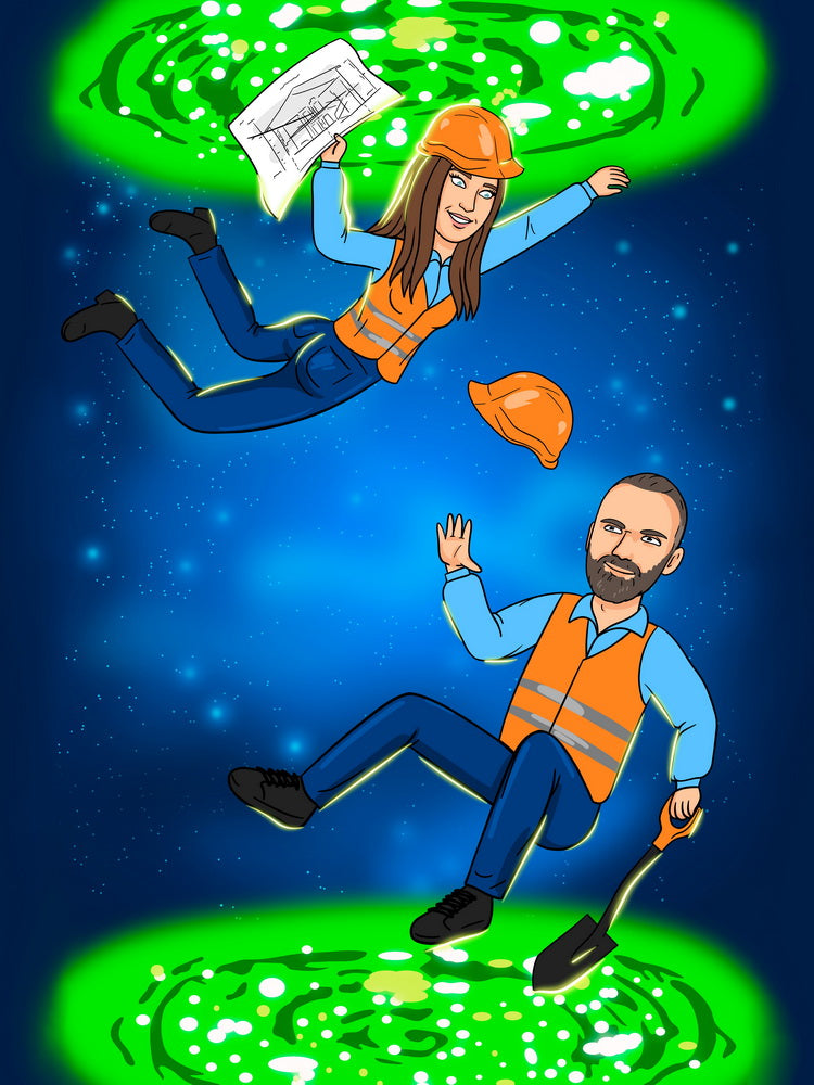 Rick and Morty - personalizowany obraz, cartoonizowany portret