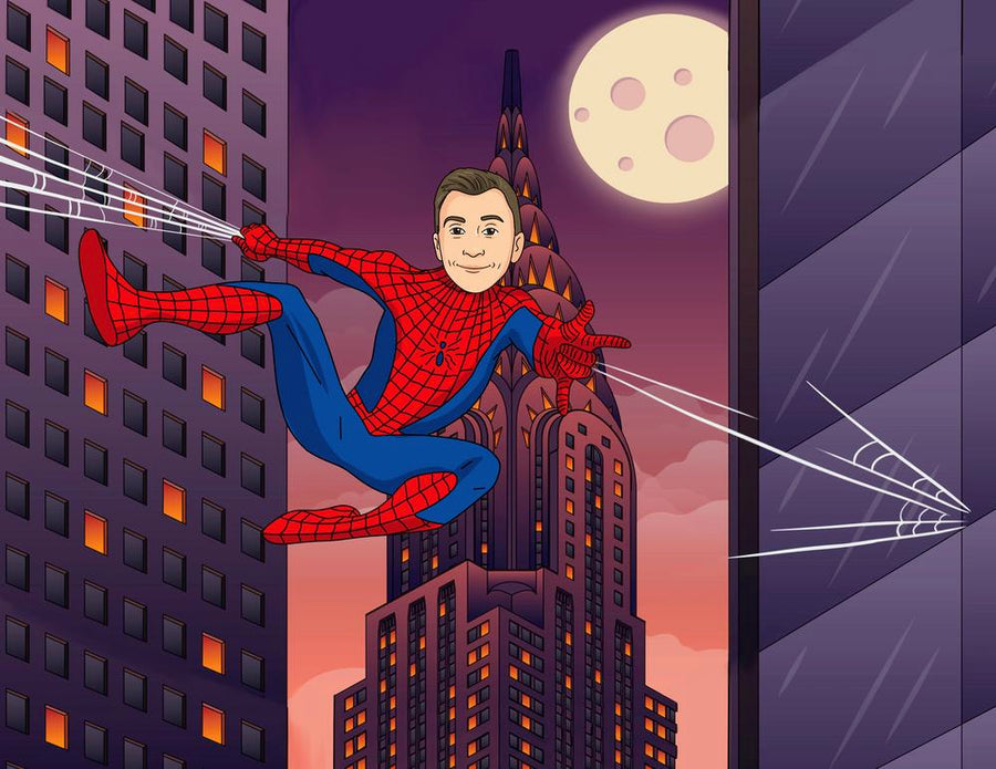 Cartoonizowany portret w stylu Superbohaterów - zamów personalizowany obraz