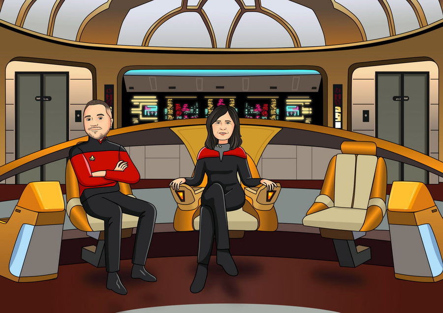 Star Trek - personalizowany obraz, cartoonizowany portret - Homy Post