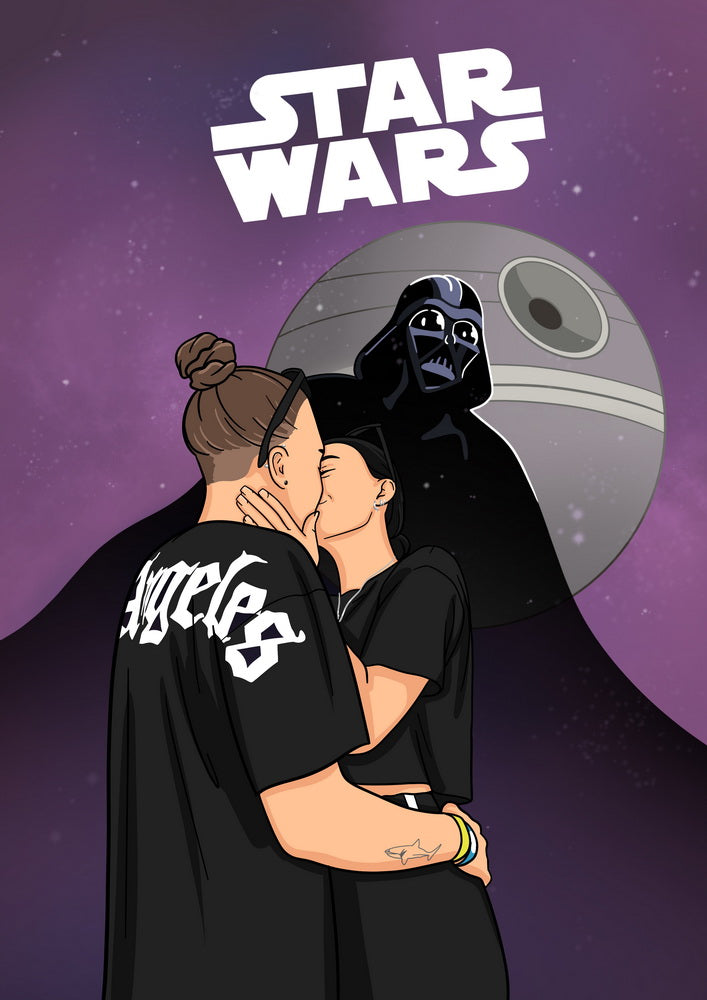Star Wars - personalizowany obraz, cartoonizowany portret