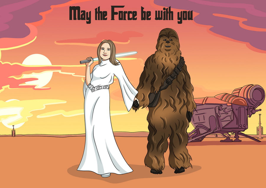 Star Wars - personalizowany obraz, cartoonizowany portret
