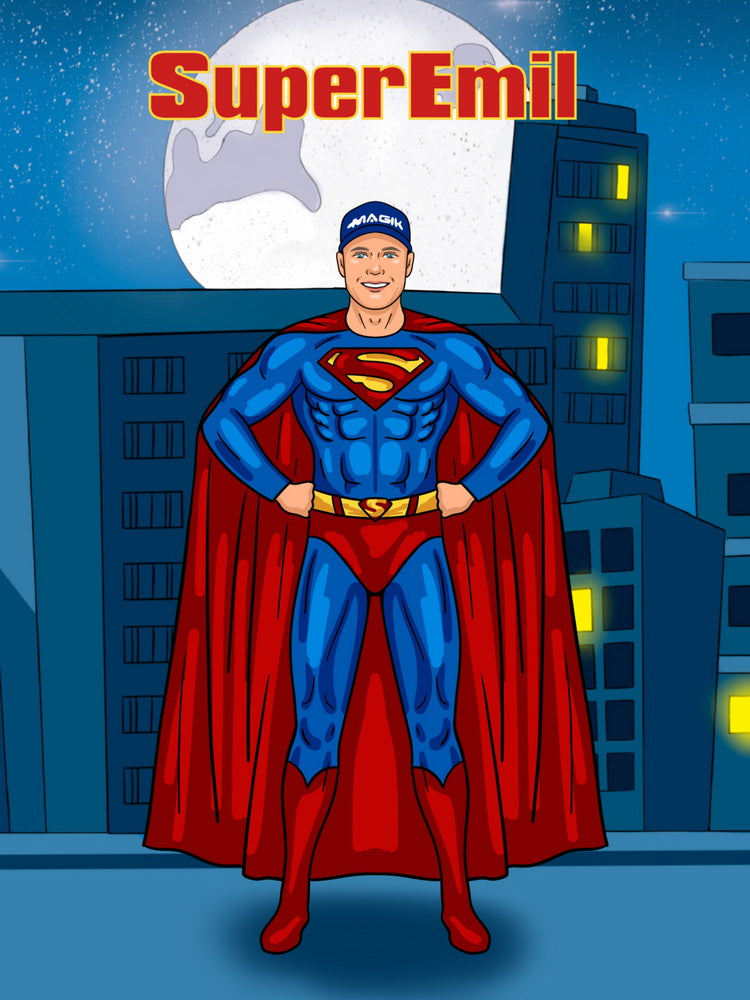 Cartoonizowany portret w stylu Superbohaterów - zamów personalizowany obraz