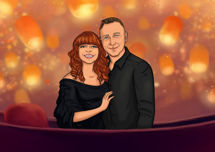 Zaplątani (Tangled) - personalizowany obraz, cartoonizowany portret