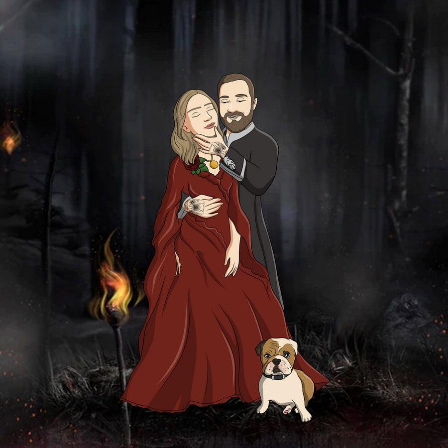 The Vampire Diaries (Pamiętniki wampirów) - personalizowany obraz, cartoonizowany portret