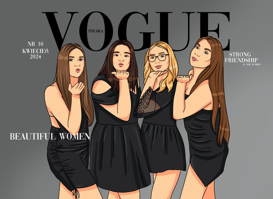 Vogue - personalizowany obraz, cartoonizowany portret