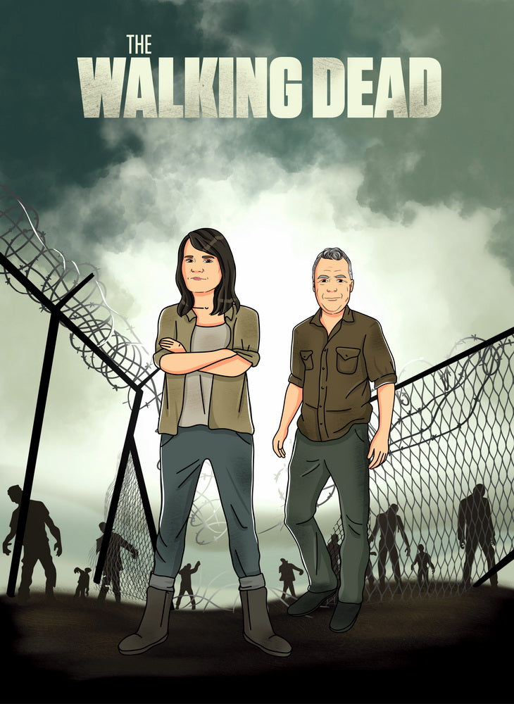 The Walking Dead (Żywe trupy) - personalizowany obraz, cartoonizowany portret