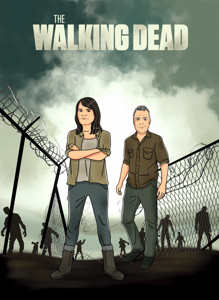 The Walking Dead (Żywe trupy) - personalizowany obraz, cartoonizowany portret - Homy Post