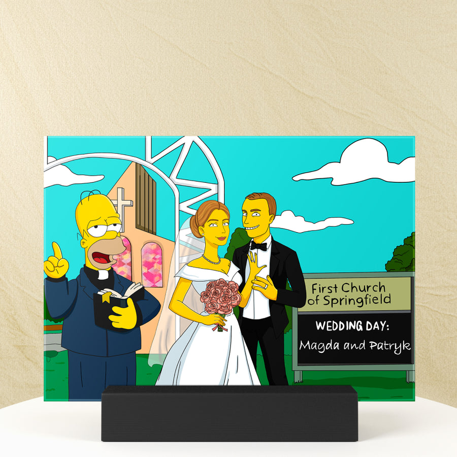 Simpsonowie - personalizowany obraz, cartoonizowany portret